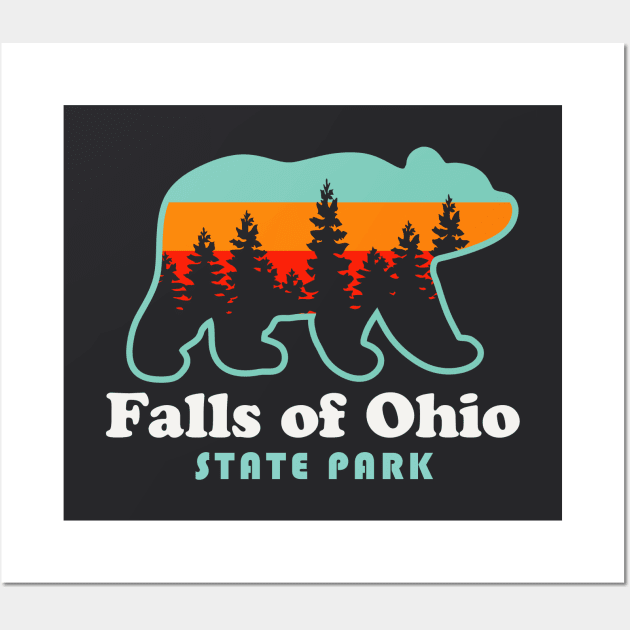 Falls of Ohio State Park Bear Clarksville Indiana Wall Art by PodDesignShop